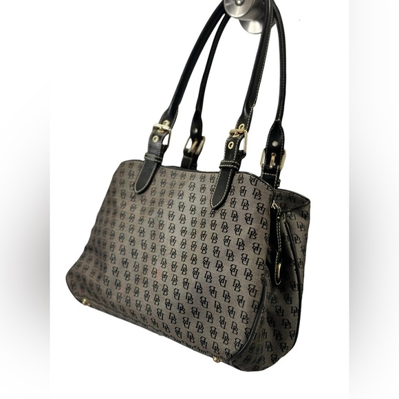 Dooney & Bourke Canvas bag with Leather Handle and Trim - Picture 15 of 16